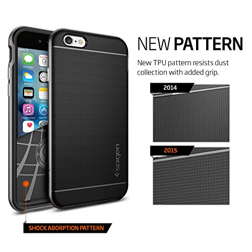 iPhone 6S Case, SpigenÂ® [Neo Hybrid] iPhone 6 Case with Flexible Inner Protection and Reinforced Hard Bumper Frame for iPhone 6S / iPhone 6 - Gunmetal