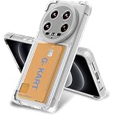 Zore Xiaomi i&ccedil;in uyumlu Mi 14 Ultra Kılıf Airbag Tasarımlı Şeffaf Kartlıklı Zore G-Kart Kapak Renksiz