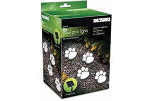 Ideaworks Solar Paw Print Border and Pathway Lights, Multi-Colour