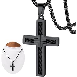 Pendentif Croix avec Chaine en Acier Inoxydable | Chakras Shop Pendentif Croix avec Chaine en Acier Inoxydable | Chakras Shop
