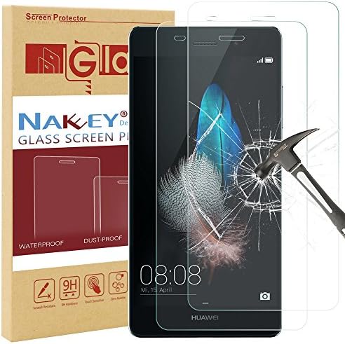 [2 Pack] Huawei P8 Lite Screen Protector,Nakeey Crystal Clear Screen Protector 9H Hardness Tempered Glass Protective Film Cover for Huawei P8 Lite 2017[High Definition][Bubble Free]