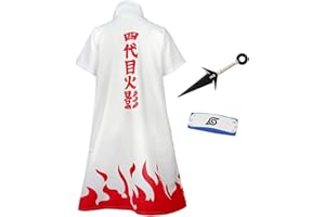Harsever Namikaze Cosplay Umhang für Erwachsene und Kinder Cosplay mit Stirnband Requisiten Anime Cape Cosplay Zubehör