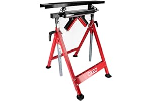 OXEO Tréteau multifonction - Servante à rouleaux 4en1 - Fixe antidérapant, rouleaux et à billes - Hauteur réglable - Charge max 200kg