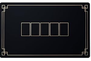 OUTLETISSIMO® Tappetino Da Poker 180x90cm Nero e Oro Con Sacca Portatile Panno Casinò Copritavolo Texas Hold'em Antiscivolo Resistente All'Acqua Idrorepellente Ammortizzatore Rumore