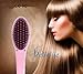 BelleVie Women Hair Quick Straightener Head Massager LCD Anti Scalding & Static Electric Ceramic Comb Brush Irons (Pink)