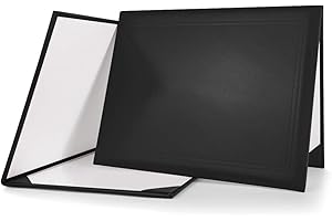 ‎GRADUATIONMALL GraduationMall Glatt Zertifikat Halter Diplom Dokument Cover Award Schutzhülle für Diplome 21.6cm x 28cm / 8.5"x11" Schwarz