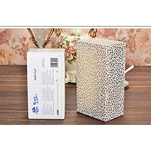 SOEKAVIA PU Leder Kleenex boxen Tissue Box Taschentücher boxen Kosmetikbox für Haus und Auto(Groß)-Gold - 8