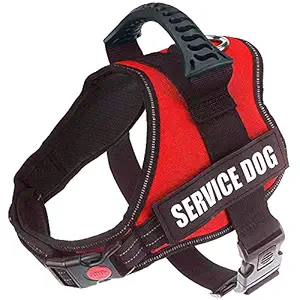 Godzilla Pet Club Service Dog Harness Breathable and Adjustable Dog Harness Military Dog Harness with Handle Service Dog Vest Harness for Training, Hunting, Walking Medium Size
