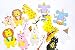 SUNBEAUTY 15pcs Lovely Animals Paper Card Hanging Banner DIY String Flags Baby shower Preschool Decoration Birthday Party Decor (Style1)