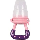 Sevi Bebe Meyve Emziği, Silikon Diş Kaşıyıcı, Pembe-Mor