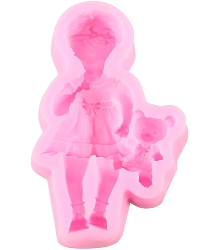 Moule Silicone 3D Bébé Fille Pour Pâte à Sucre, Cake Design, Décoration Gateau