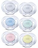 Philips AVENT Soother Translucent 0-6m COLOURS/DESIGNS MAY VARY - SCF170/18 (PACK OF 1, 2 SOOTHERS)