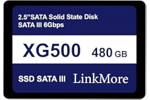 LinkMore XG500 480 GB SATA III da 2,5" (6Gb/s) SSD interno, unità a stato solido, fino a 500 MB/s per Latop e PC