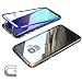 Produktbild LeeACC Galaxy S9 Plus Hülle, S9 Plus Magnetische Hülle,Metall Bumper Handyhülle Eingebaute Magnetische Adsorption Transparent Gehärtetem Glas Back Cover für Samsung Galaxy S9 Plus-5.8" Blau