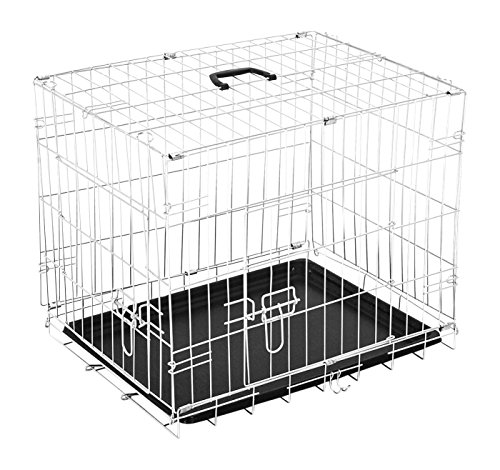 Preisvergleich Produktbild PawHut 5663-1300M Transport / Drahtkäfig Hunde / Reisebox, M, silber