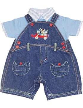 Schnizler Jungen Latzhose Racing Team, 2 Tlg. mit Jeans Latzbermuda und Poloshirt