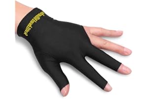 ‎SCOTT EDWARD Scott Edward Billiard Gloves 10pcs/Set 3 Open Fingers Billiards Glove Pool Cue Gloves Spandex Lycra for Left Hand or Right Hand, Men Women