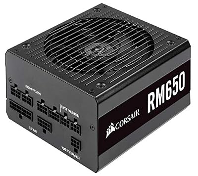 Corsair RM650, RM Series Alimentation PC (Entièrement Modulaire ATX, 80 Plus Gold, 650 Watt) - Noir (EU)