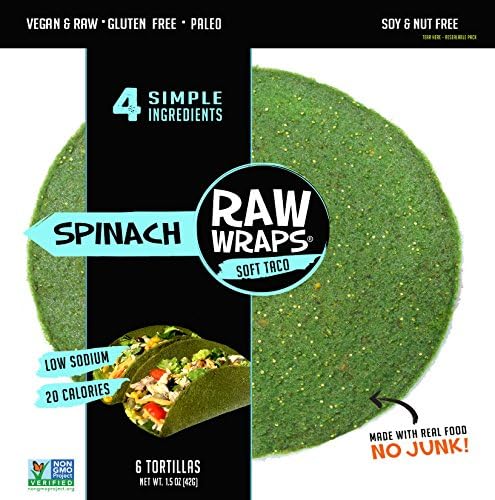 Raw Wraps Spinach Soft Taco