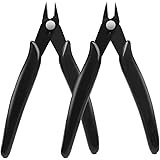 Wire Cutters，2 Pcs Electrical Wire Cable Cutter, Precision Cutting Plier Side Snips Flush Cutter Diagonal Pliers Tool