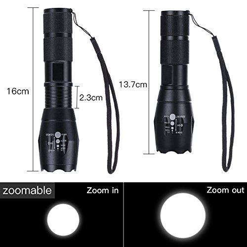 Nestling® LED Fahrradbeleuchtung Fahrradlampe Fahrradlicht Set inkl. Frontlichter und Rücklicht, Halterung, Zoombarer Effekt, 900 Lumen,3 Licht-Modi für Berg-Radfahren, Camping und täglichen Gebrauch - 2