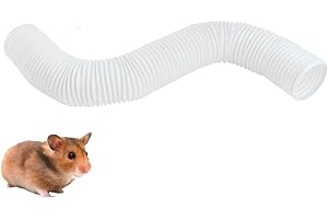 Blue Dream Island Small Animal Play Tunnel Funny Toys Hamster Tube Tunnel Exercising Training Hideout Tunnels for Guinea Pig Rats_White(Aperture Diameter:10cm)
