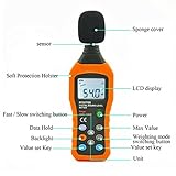 Schallpegelmessgerät, TKSTAR Digital Sound meter Digital Schallpegelmesser LCD Bildschirm Ton Monitor dB Meter MS6708 Tragbarer Digital Dezibel Schallpegelmesser Reader, Rauschmessung Messbereich 30-130 dBA Genauigkeit 1, 5dB