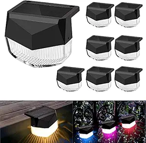 Hardoll Solar Lights for Home Garden Outdoor Wall Fence/Step LED Decorative Waterproof Lamps(Pack of 8)