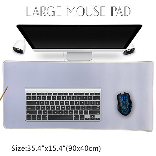 Alfombrilla de rat  n extragrande para gaming de Cmhoo  color 90x40 White