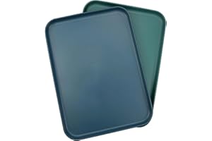 Zfseyuh Plateau de Service 2 Pièces Plateau Plastique Rectangulaire Plateaux Restauration Rapide Plateau Petit Dejeuner pour Cuisine Café Salle Manger 22 * 30,5cm
