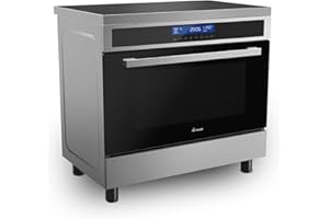 KKT KOLBE Kochzentrum | Standherd mit Induktionskochfeld | 90cm | 108 l | 4 Zonen | 15 Heizstufen | Teleskopauszug | Drehspieß | Grill | SensorTouch | CC9001IND