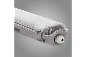 ‎LED UNIVERSUM LED Universum Feuchtraum-Wannenleuchte 150cm IP65 mit zwei T8 LED-Röhren 46W 4760 Lumen tageslichtweiß 6500K flimmerfrei | Kellerleuchte Nassraumleuchte Feuchtraumleuchte L1576xB91xH56mm