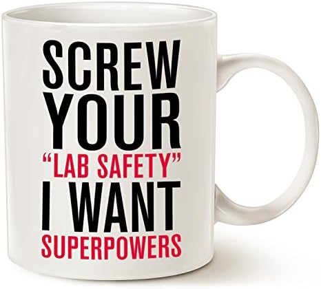 Mauag MUG Funny Quote Coffee Mug Christmas Gifts - I Want Superpowers Funny Ceramic Cup White, 11 Oz