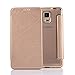 Price comparison product image DBIT Galaxy Note 4 Case - Ultra-thin Flip PU Skin - Slim Soft Gel TPU Bumper Cover Metal Electroplating Technology Case - TPU Back Cover - Transparent backplate Shell for Samsung Galaxy Note 4 - Gold
