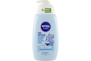 ‎NIVEA NIVEA BABY Duschgel für Haare an den Füßen 500 ml, Schaumbad für Kinder für weiche und saubere Haut und Haare, Babybad mit Tränenschutz, feuchtigkeitsspendendes und erweichendes Shampoo für Kinder