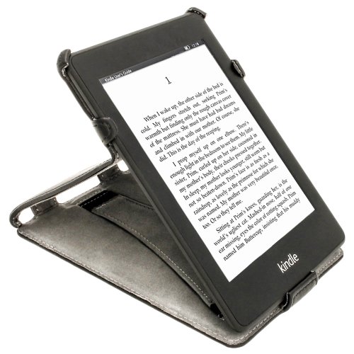 igadgitz PU Leder Etui Hülle mit Sleep/Wake Funktion/Integrierte Handschlaufe für Amazon Kindle Paperwhite 2015/2014/2013/2012 schwarz - 6