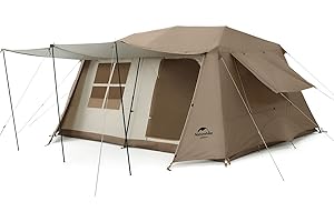 Naturehike Village 13㎡ & 6㎡ & 5㎡ Tenda Familiare Automatica Tenda a Tunnel da 4-6 Persone Tenda Pop-up Tenda da Campeggio per Viaggi in Auto, Campeggio, Riunioni di Famiglia All'aperto