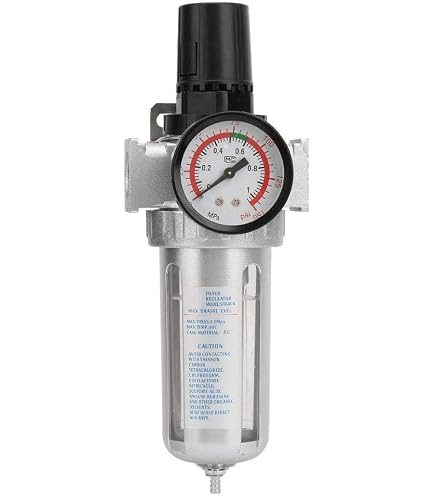 Filtro Regolatore Separatore D'acqua Per Compressore Con Manometro - Attacco 3/8" NPT - Foto 4