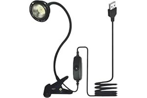 QeeHeng Schildkröte Wärmelampe, UVA UVB Basking Licht für Reptilien Leuchte,360°drehbare Wärmelampe Metallhalter für Schildkröte Aquarium Tank Heizlampen,Kommen Sie mit USB Upgrade Stecker