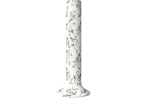 CREATCABIN Turmventilator Staubschutzhülle Vertikale Ventilatorabdeckung Staubdichte Schutzabdeckung Für Standventilatoren Blatt Blumenmuster Weiße Haushaltsturmventilator Stoffabdeckung 125x60cm