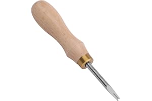 REOVIN 1.0 mm Lederkanten Beveler, Holzgriff Kantenschäler Werkzeug Kanten Beveler Schneide Beveling Tool für Heimwerker