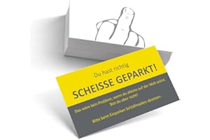 EppoBrand 30x Scheisse Geparkt Falsch Parken Notiz Beleidigend Karten für die Windschutzscheibe