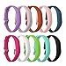 Produktbild dshs Flex 2 Accessory Bands für Fitbit Flex 2/Fitbit Flex2, mit Chrom claspor weichem Silikon Fitness Armband Strap, Wrist Band verstellbar Ersatz, 10colour