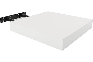 H HANSEL HOME Estantería para Pared 25x25x4cm Color Blanco Estantes Pared Baldas Pared Fijación Invisible