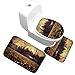Produktbild BAIHONG Badematte Set Rutschfeste wc-Sitz dreiteilige wc Kombination Teppich bodenmatte Set verdickung Strand - kleine dreiteilige Set -60 * 40cm 45 * 40cm 38 * 43cm