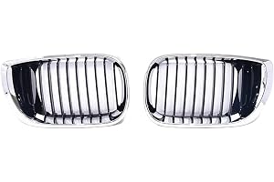 Grillgrillar För BMW 3-serie E46 Facelift Sedan Touring 2002 2003 2004 2005 Enkelslamell Njurgrill Krom Silver Blank Svart Ko