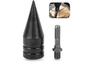 Plyisty Brennholzbohrer, 42mm Holzspalter Holzspalter Bohrer Brennholzspalter, Holzspaltkegelstempel, zum Spalten von Holz/Brennholz