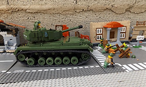 ★ World of Tanks 3008 – Bausteine US ARMY Panzer, 525 Teile, schwerer Kampfpanzer M46 PATTON, inkl. custom US ARMY Soldaten aus original Lego© Teilen ★ - 2