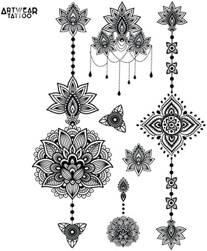 Temporary Tattoo (water transfert) ArtWear Tattoo "Lotus Jewels"
