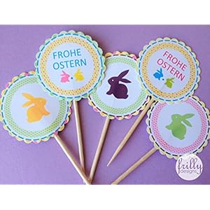 5 FROHE OSTERN Fähnchen